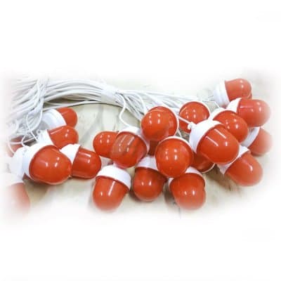 Сигнальная гирлянда из фонарей ФС-12 шаг 1,5 м, длина 24 м